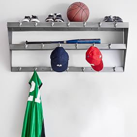 Locker Shelf with Hooks