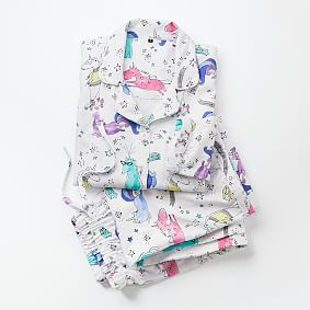 Unicorn Organic Flannel Pajama Set