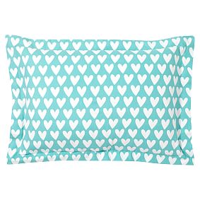 Sweethearts Flannel Duvet Cover, Pool