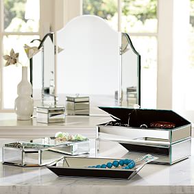 Mirrored Trifold Vanity