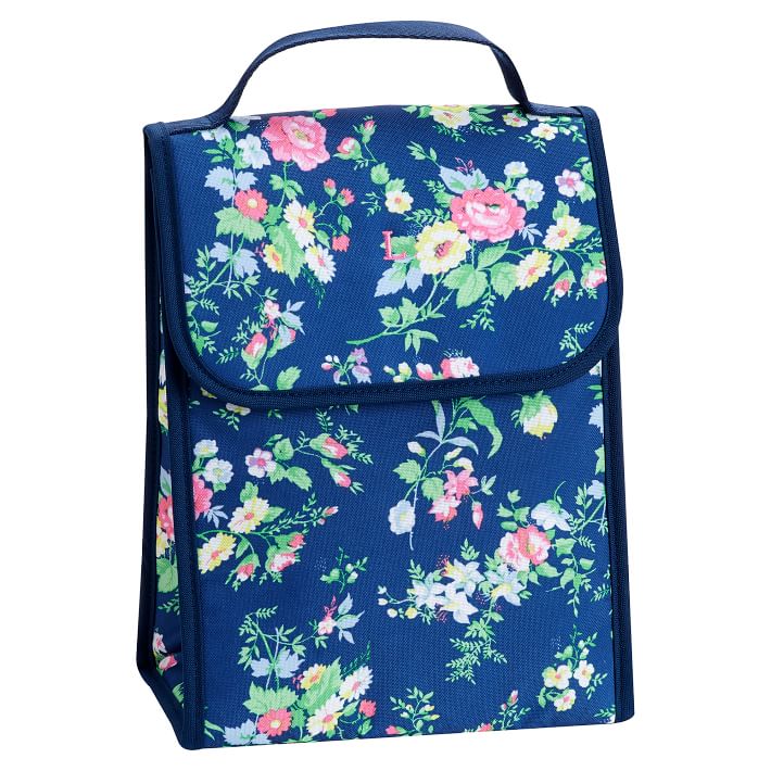 Gear-Up Navy Ditsy Floral Carryall Lunch Bag