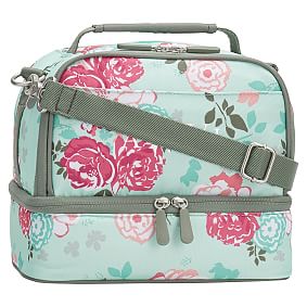 Gear-Up Pool Garden Party Floral Dual Compartment Lunch Bag