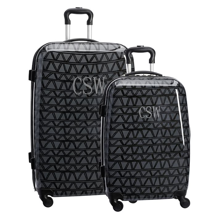 Hard-Sided Charcoal Blocked Angle Luggage Bundle, Set of 2