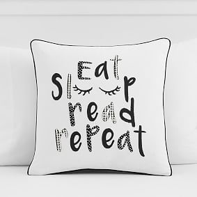 Eat, Sleep, Read, Repeat Pillow Cover