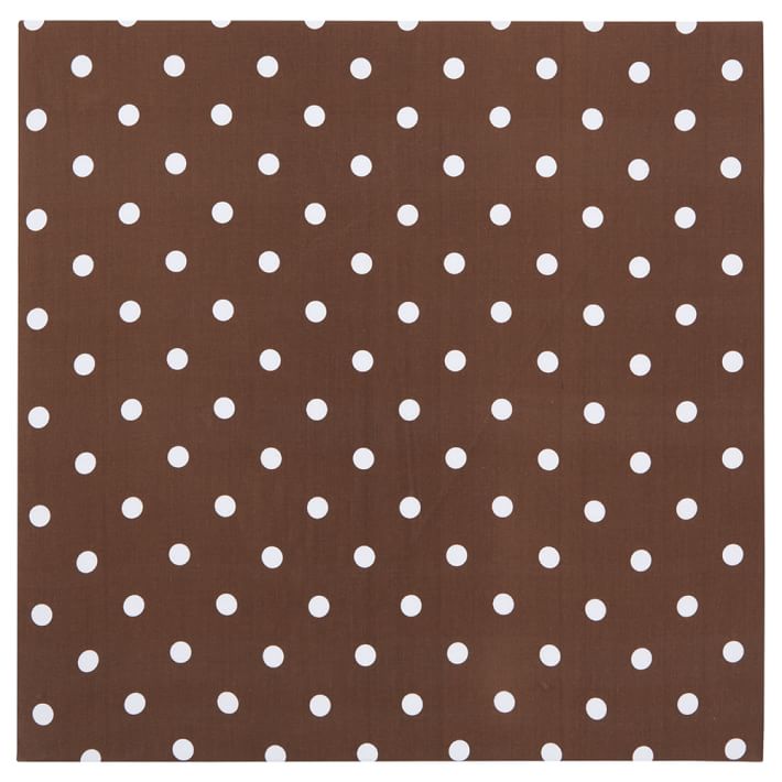 Style Tile, Fabric-Covered Tackboard, includes 10 pushpins, 16"sq, Coffee Dottie