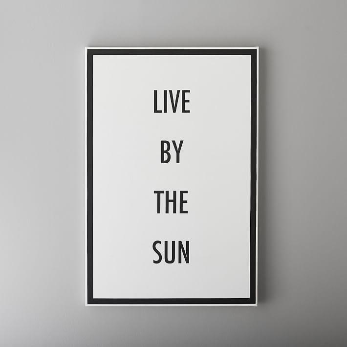 Live By the Sun Canvas Art, 24&quot;x36&quot;