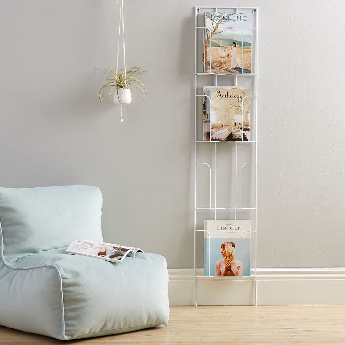 Wall Leaning Wire Magazine Rack