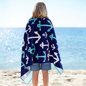 Anchor Splash Beach Towel