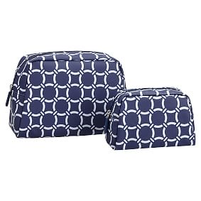 Travel Beauty Pouches, Set of 2, Geo Rings