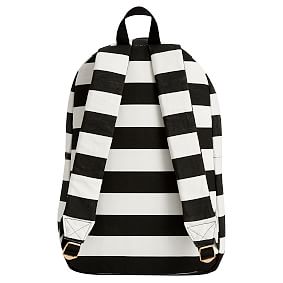 Emily &amp; Meritt Black/White Stripe Backpack
