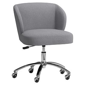 Highlands Gray Wingback Desk Chair