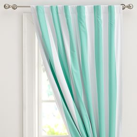 Cottage Stripe Curtain With Blackout Lining