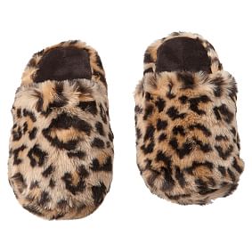 Faux-Fur Slippers, Cheetah