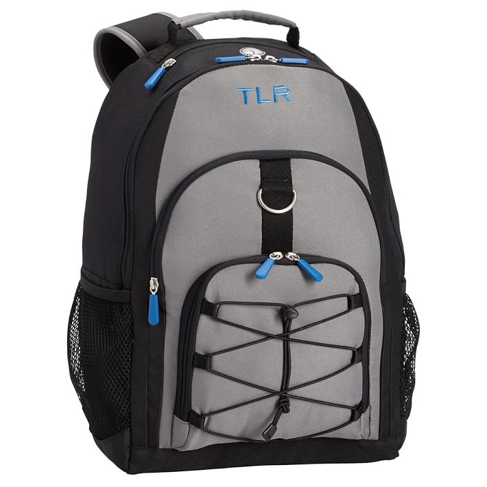Gear-Up Black/Gray Colorblock Backpack