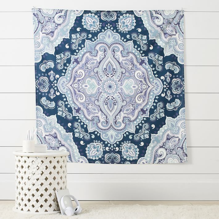 Paisley Tapestry, Navy/Teal