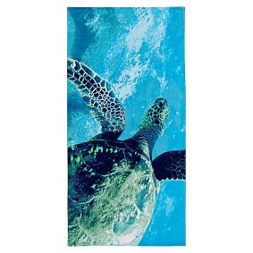 Photoreal Sea Turtle Beach Towel