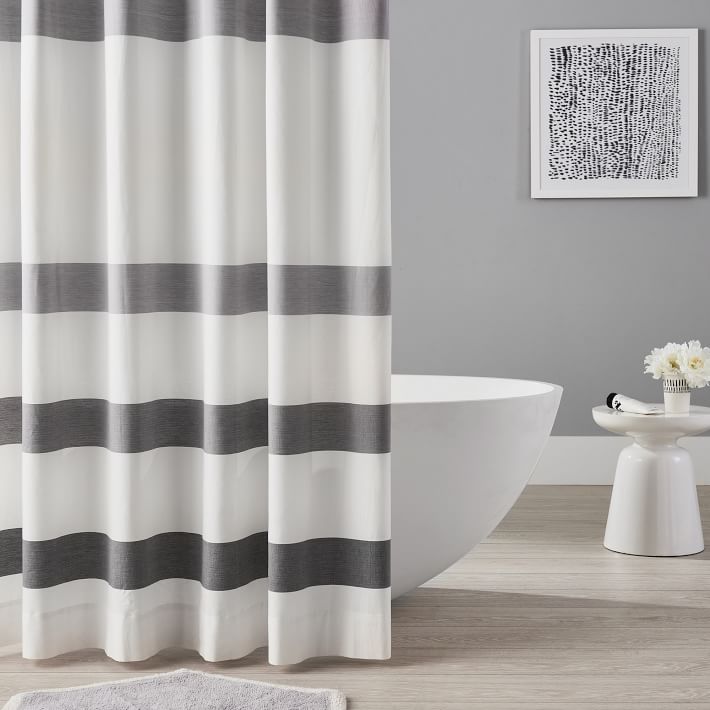 Organic Huntington Stripe Shower Curtain