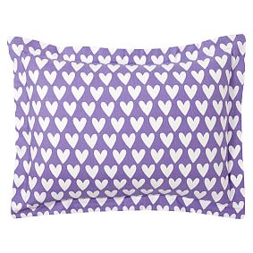Sweethearts Flannel Duvet Cover, Purple