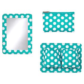 Pool Dot Mirror, Pockets &amp; Pouch