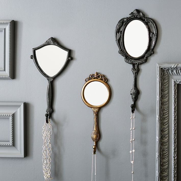 Anna Sui Ornate Mirrored Hooks, Set of 3