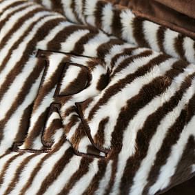 Fur Sleeping Bag - Zebra