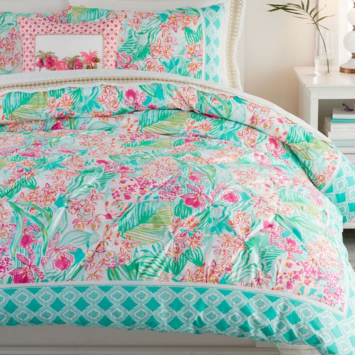 Lilly Pulitzer Orchid Border Duvet Cover