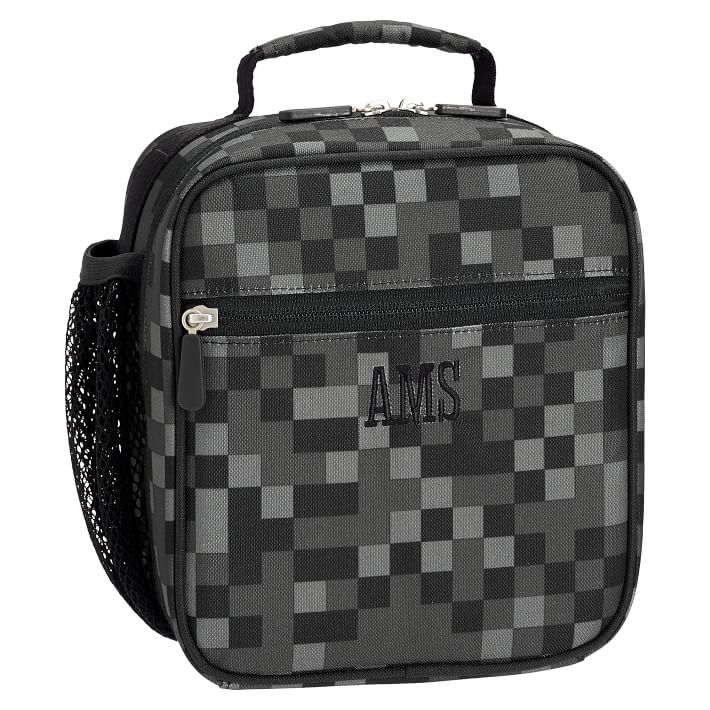 Gear-Up Black Pixel Classic Lunch Bag
