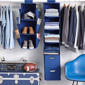 Hanging Closet Organizer With Shoe Pockets | Dorm Closet Organizer ...