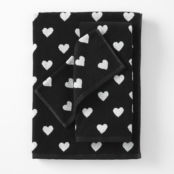 The Emily & Meritt Heart Teen Bath Towels | Pottery Barn Teen