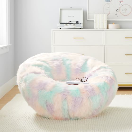 Faux Fur Unicorn Groovy Swivel Chair