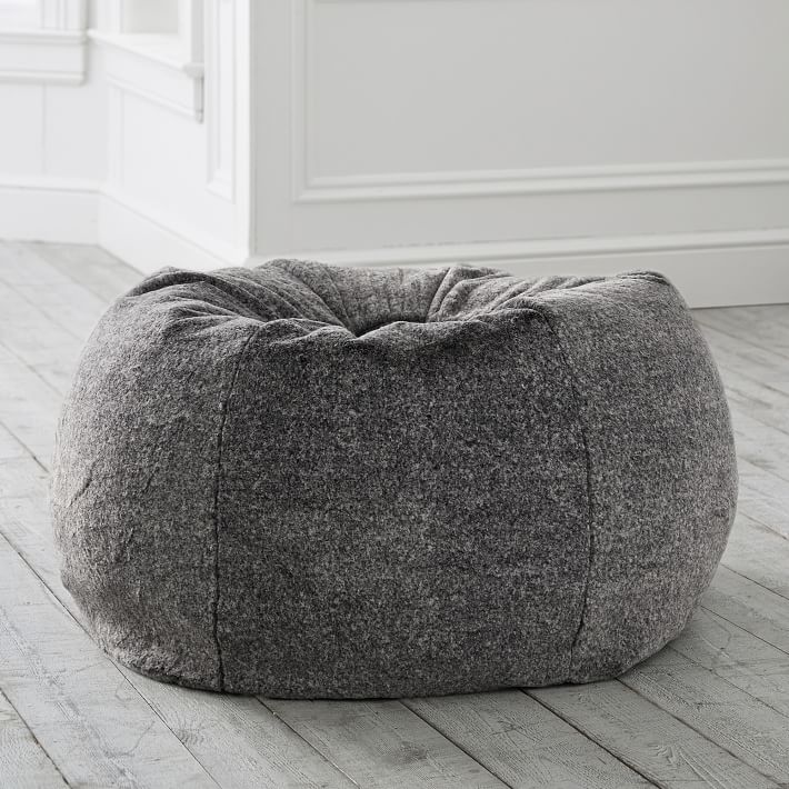 Speckled Coat Faux-Fur Bean Bag Chair
