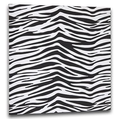 Black Zebra Fabric-Covered Tackboard