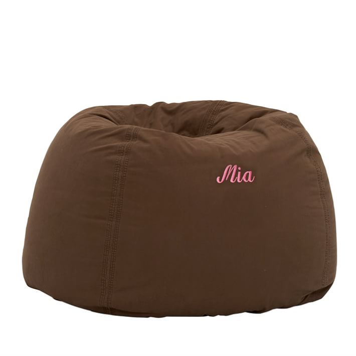 Washed Twill Beanbag Cover, Large, Coffee