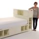 Video 1 for Beadboard Storage Bed, Chestnut