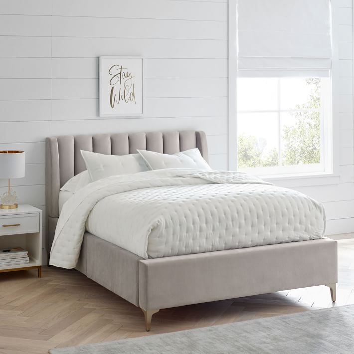 Avalon Channel Stitch Upholstered 2-Drawer Storage Bed | Pottery Barn Teen