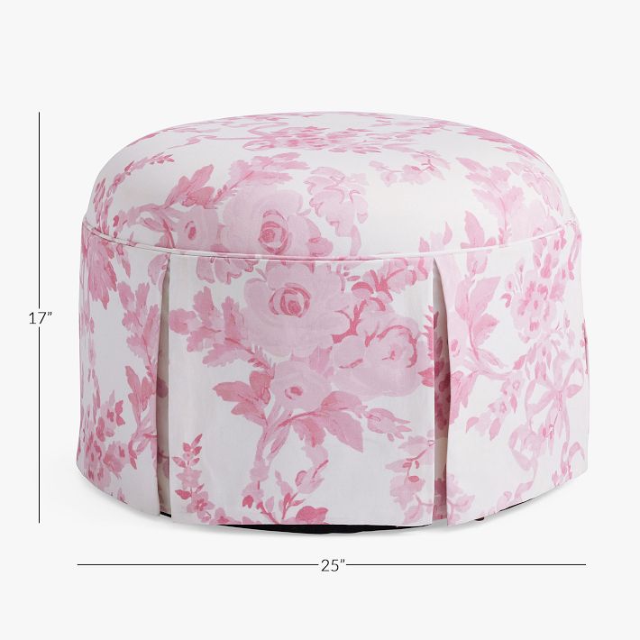 LoveShackFancy Garden Damask Ottoman | Pottery Barn Teen