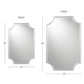 Scallop Silver Leaf Mirror