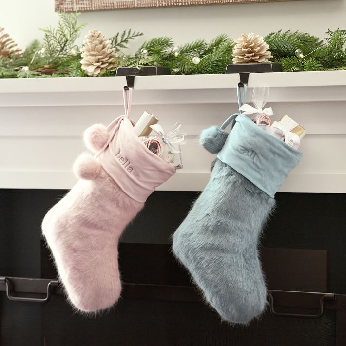 Iced Faux-Fur Stocking