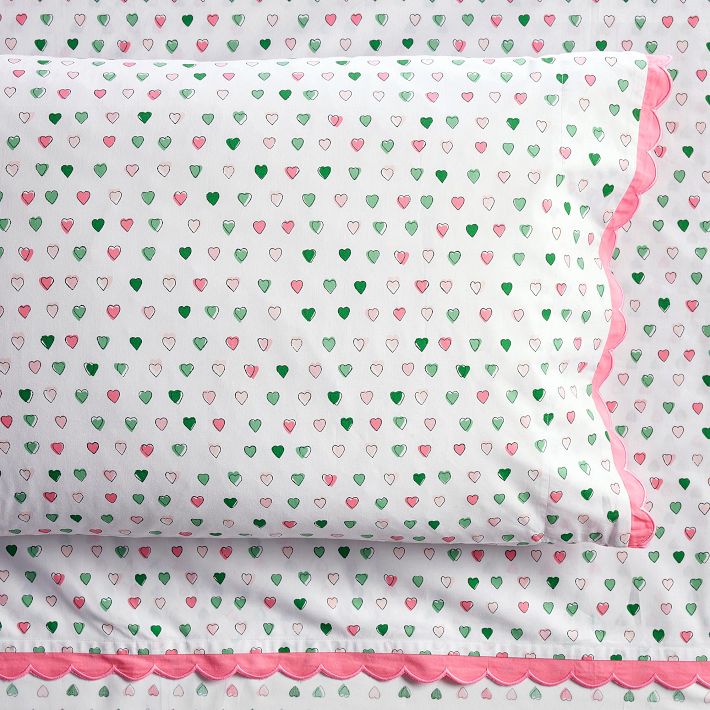 Roller Rabbit Multi Heart Organic Sheet Set