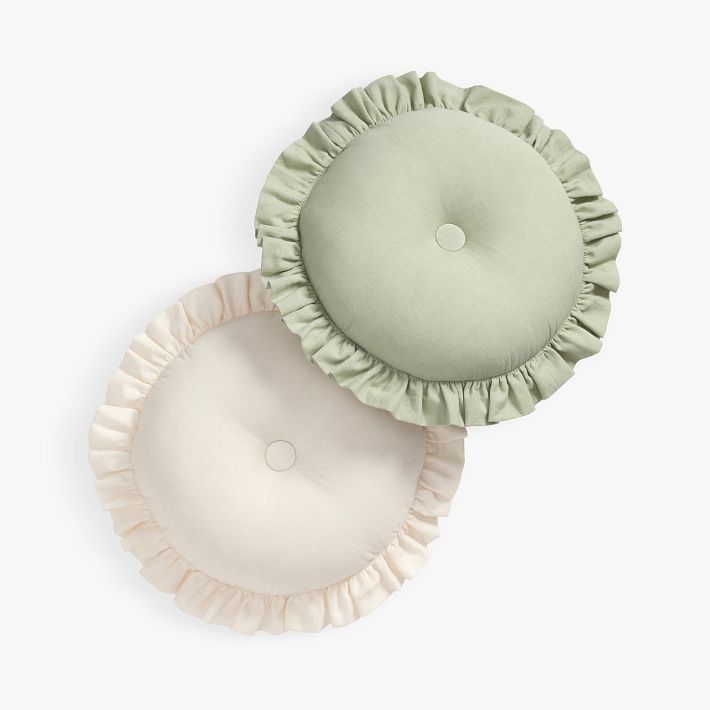 Ruffle Round Pillow | Pottery Barn Teen