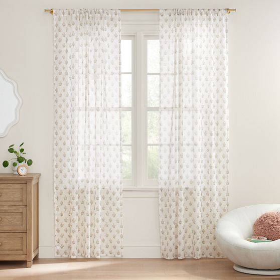 Floral Sheer Panel | Pottery Barn Teen