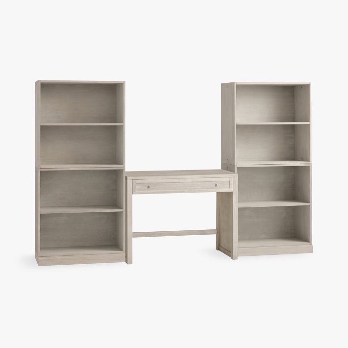 Stack Me Up Writing Desk & Bookcase with Cubbies Set (100")