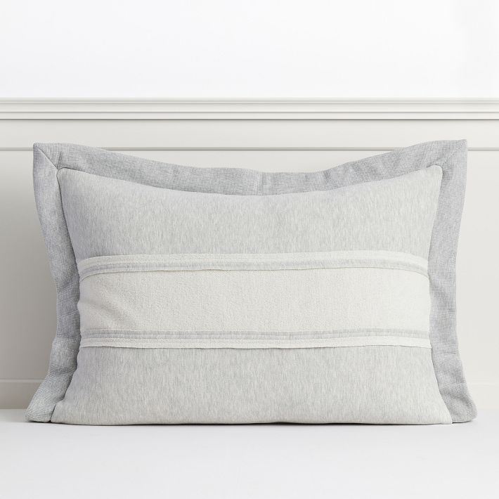 HEATHERED LIGHT GRAY Soft French Terry Shams