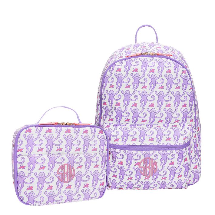 Colby Roller Rabbit Lavender Monkey Backpack & Lunch Box Bundle ...