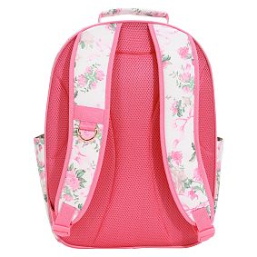 LoveShackFancy Pink Floral Ribbon Backpack and Slim Water Bottle Bundle
