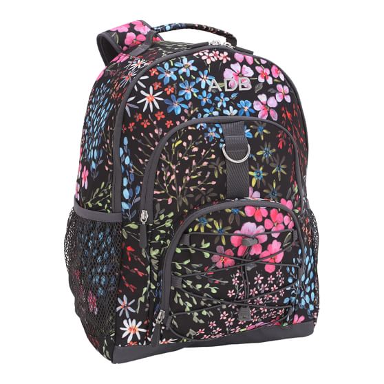 Gear-Up Wildflowers Black Backpack | Pottery Barn Teen