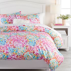 Floral Splash Organic Duvet Cover