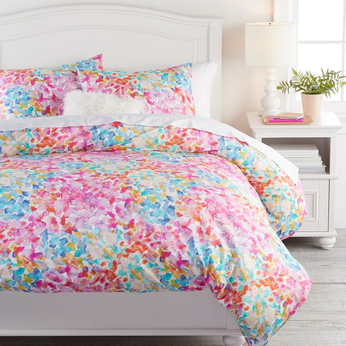 Floral Splash Organic Duvet Cover