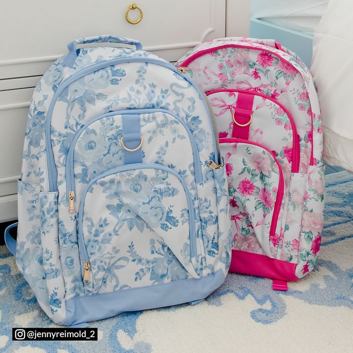 Gear Up LoveShackFancy Blue Damask Backpack Pottery Barn Teen