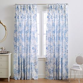 LoveShackFancy Garden Damask Smocked Curtain